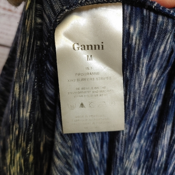 Ganni Surfers Stripes T-Shirt Dress Size M - Picture 7 of 13